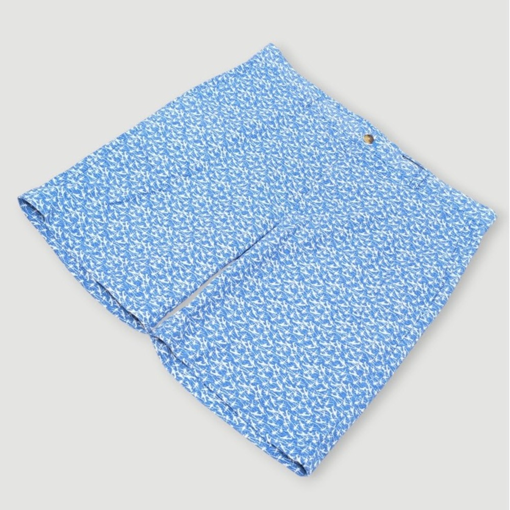 Vineyard Vines Breaker Shorts Mens 40‎ 9" Inseam Blue Airplane Print Casual Prep